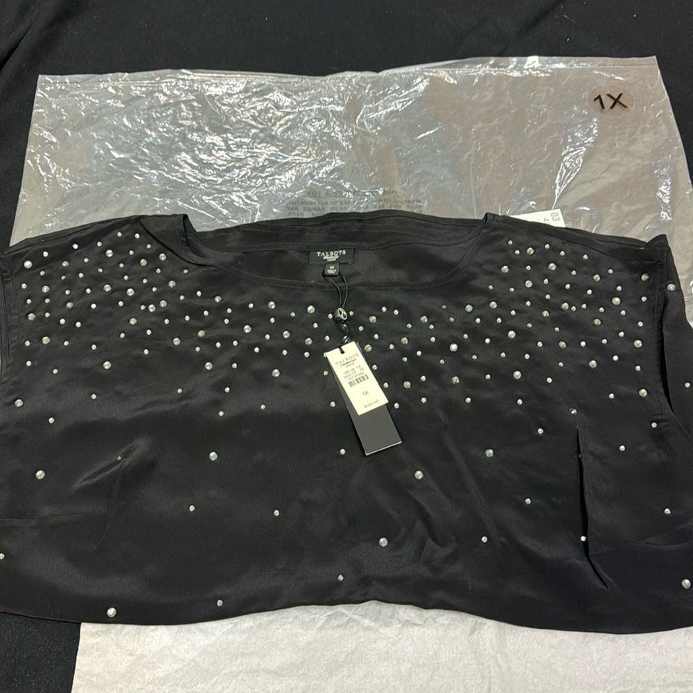 Plus size Talbots black tank top